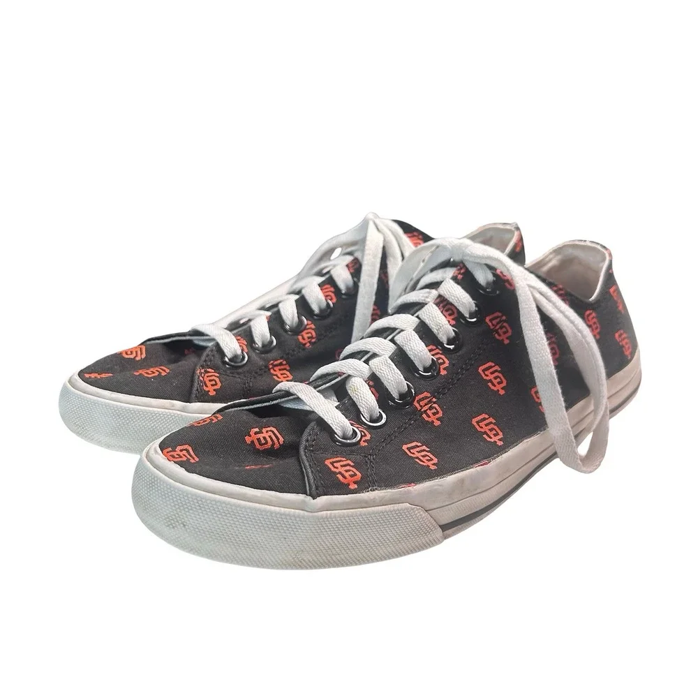 Row One San Francisco Giants MLB Canvas Low Top Sneakers Women's Size 9 Baseball
